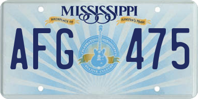 MS license plate AFG475