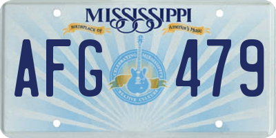 MS license plate AFG479