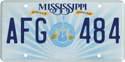MS license plate AFG484