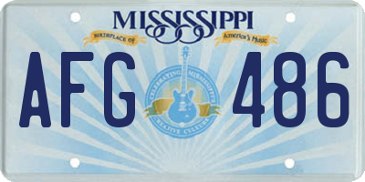 MS license plate AFG486