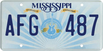 MS license plate AFG487