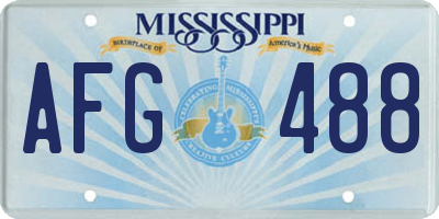 MS license plate AFG488