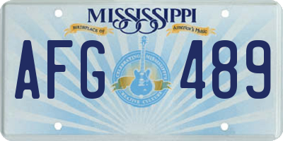 MS license plate AFG489