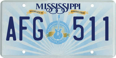MS license plate AFG511