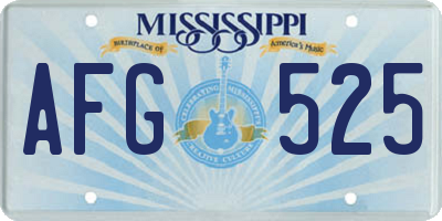MS license plate AFG525