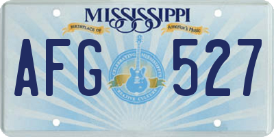 MS license plate AFG527
