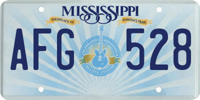 MS license plate AFG528