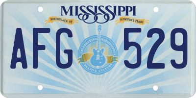 MS license plate AFG529