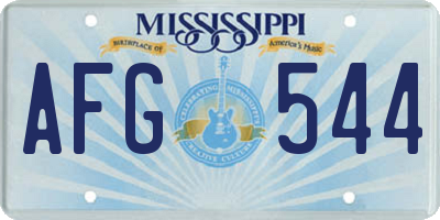 MS license plate AFG544