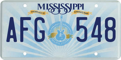 MS license plate AFG548