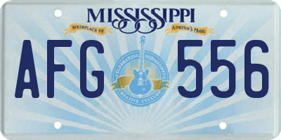 MS license plate AFG556
