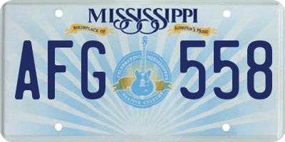 MS license plate AFG558