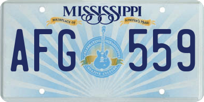 MS license plate AFG559