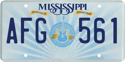 MS license plate AFG561