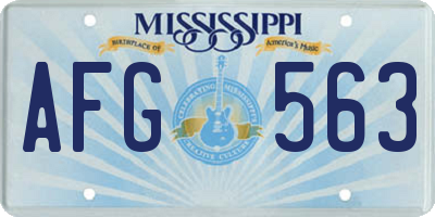 MS license plate AFG563