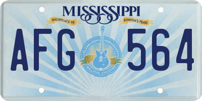 MS license plate AFG564