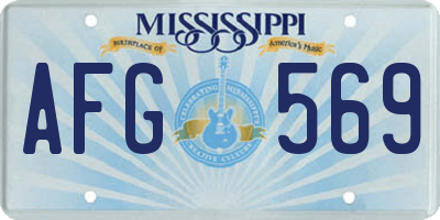 MS license plate AFG569