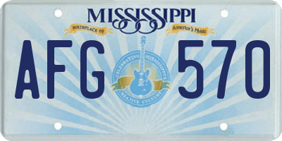 MS license plate AFG570