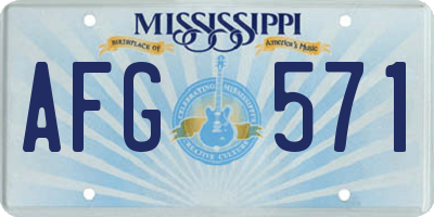 MS license plate AFG571