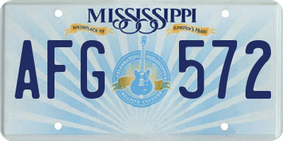 MS license plate AFG572