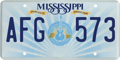 MS license plate AFG573