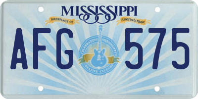 MS license plate AFG575