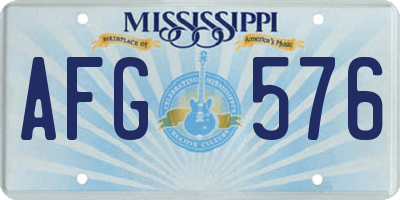 MS license plate AFG576