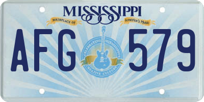 MS license plate AFG579