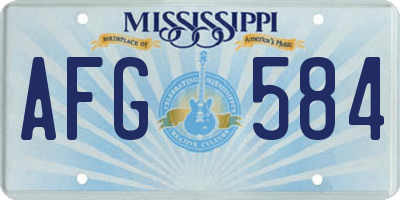 MS license plate AFG584