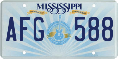MS license plate AFG588