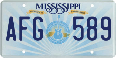MS license plate AFG589