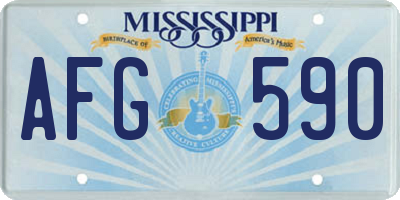 MS license plate AFG590