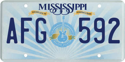 MS license plate AFG592