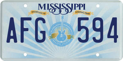 MS license plate AFG594