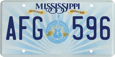 MS license plate AFG596