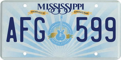 MS license plate AFG599