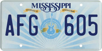 MS license plate AFG605
