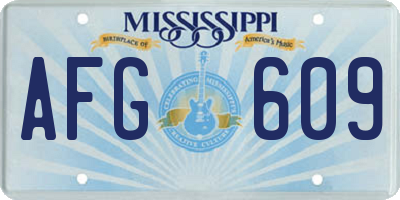 MS license plate AFG609