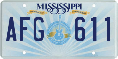 MS license plate AFG611