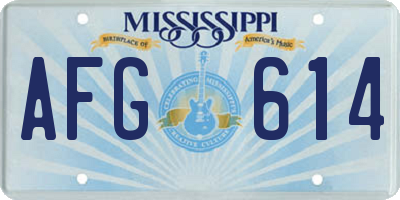 MS license plate AFG614
