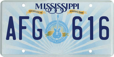 MS license plate AFG616