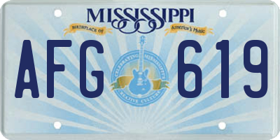 MS license plate AFG619