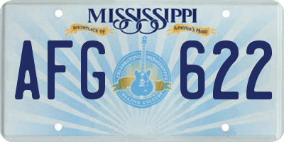 MS license plate AFG622
