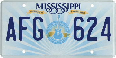 MS license plate AFG624