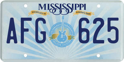 MS license plate AFG625
