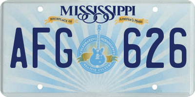 MS license plate AFG626