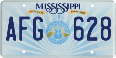 MS license plate AFG628