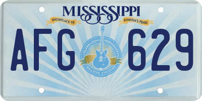 MS license plate AFG629