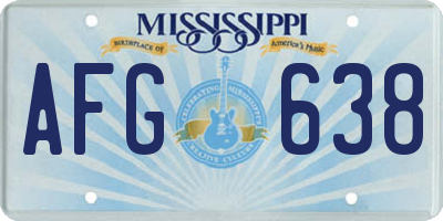 MS license plate AFG638
