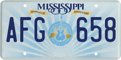 MS license plate AFG658
